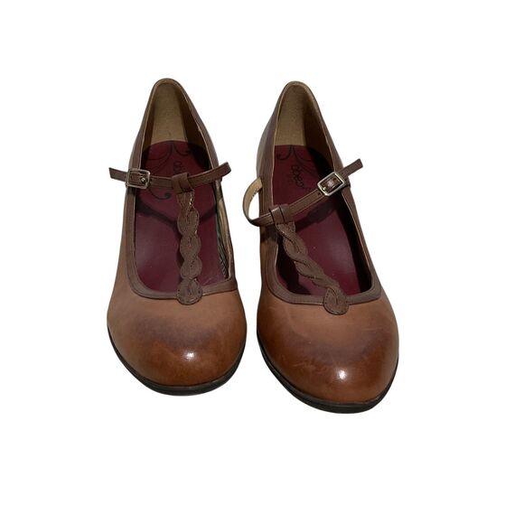 Abeo Leather Braided T-Strap Women's Heels Vella 10M - Picture 3 of 12